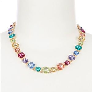 Anne Klein multicoloured stone collar necklace - gold